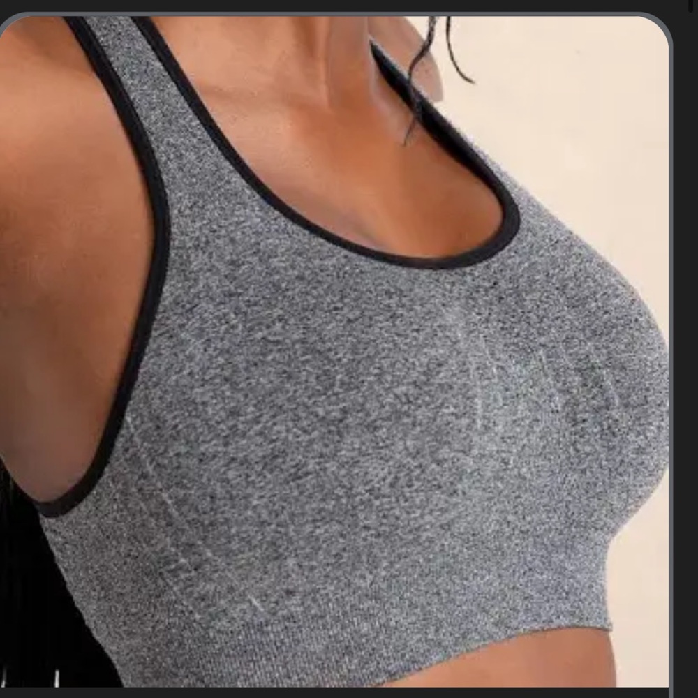 Truekind Seamless racerback Black, Grey Sports Bra